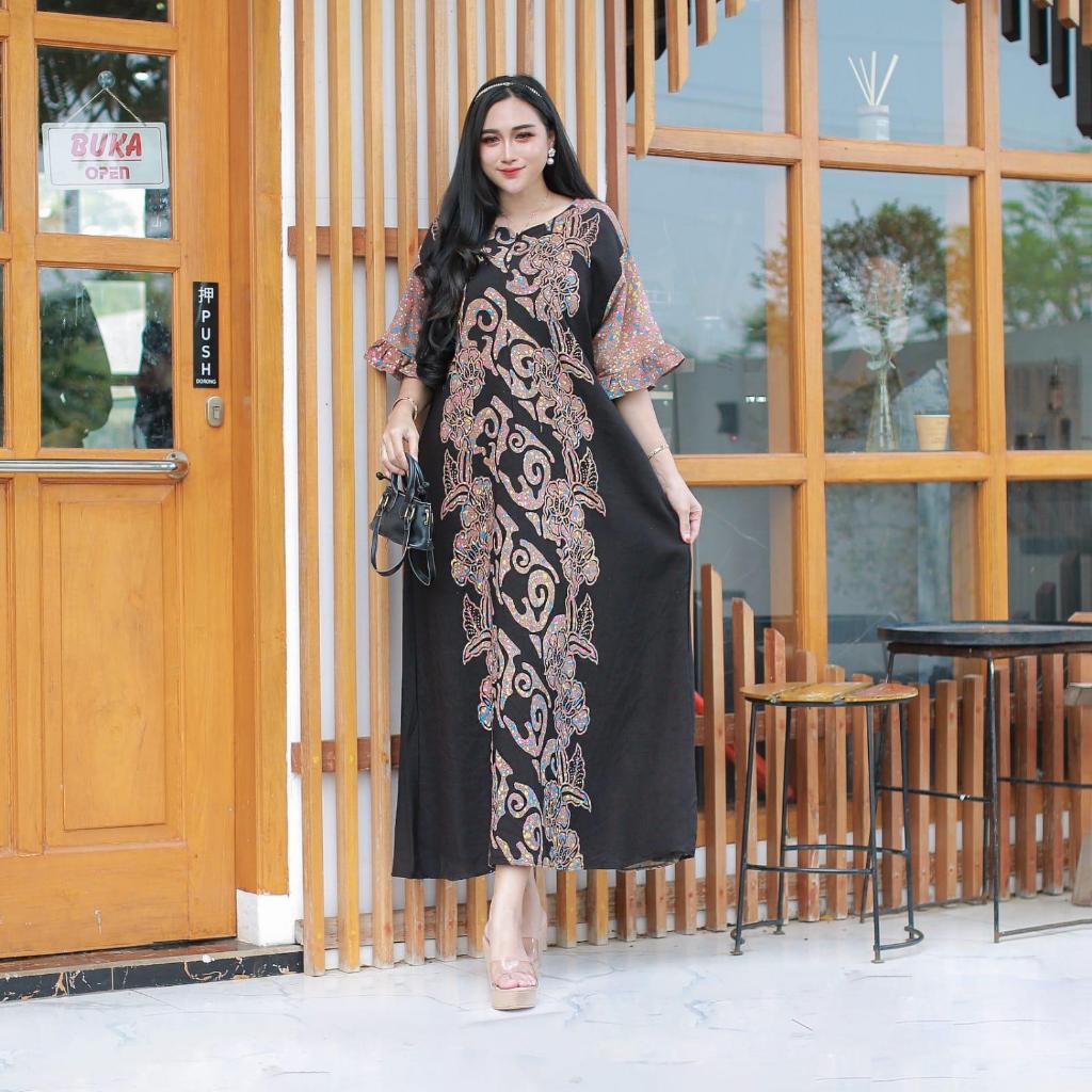 Daster Batik Twill Ori Rempel Jumbo Murah Kekinian Dress Twill Ori Kejora