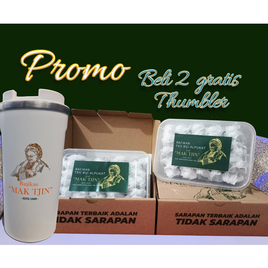 

[ Promo 2 RMT + Mug ] Ratjikan Racikan Teh Biji Alpukat Herbal Tjap "Mak Tjin