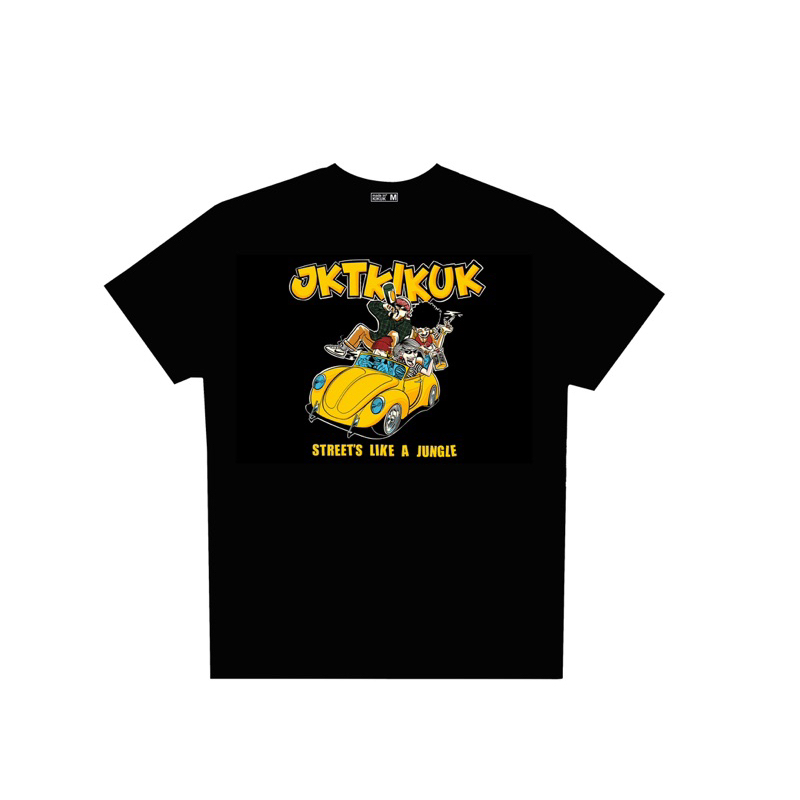 TSHIRT STREET LIKE A JUNGLE IN BLACK FROM JAKARTA KIKUK