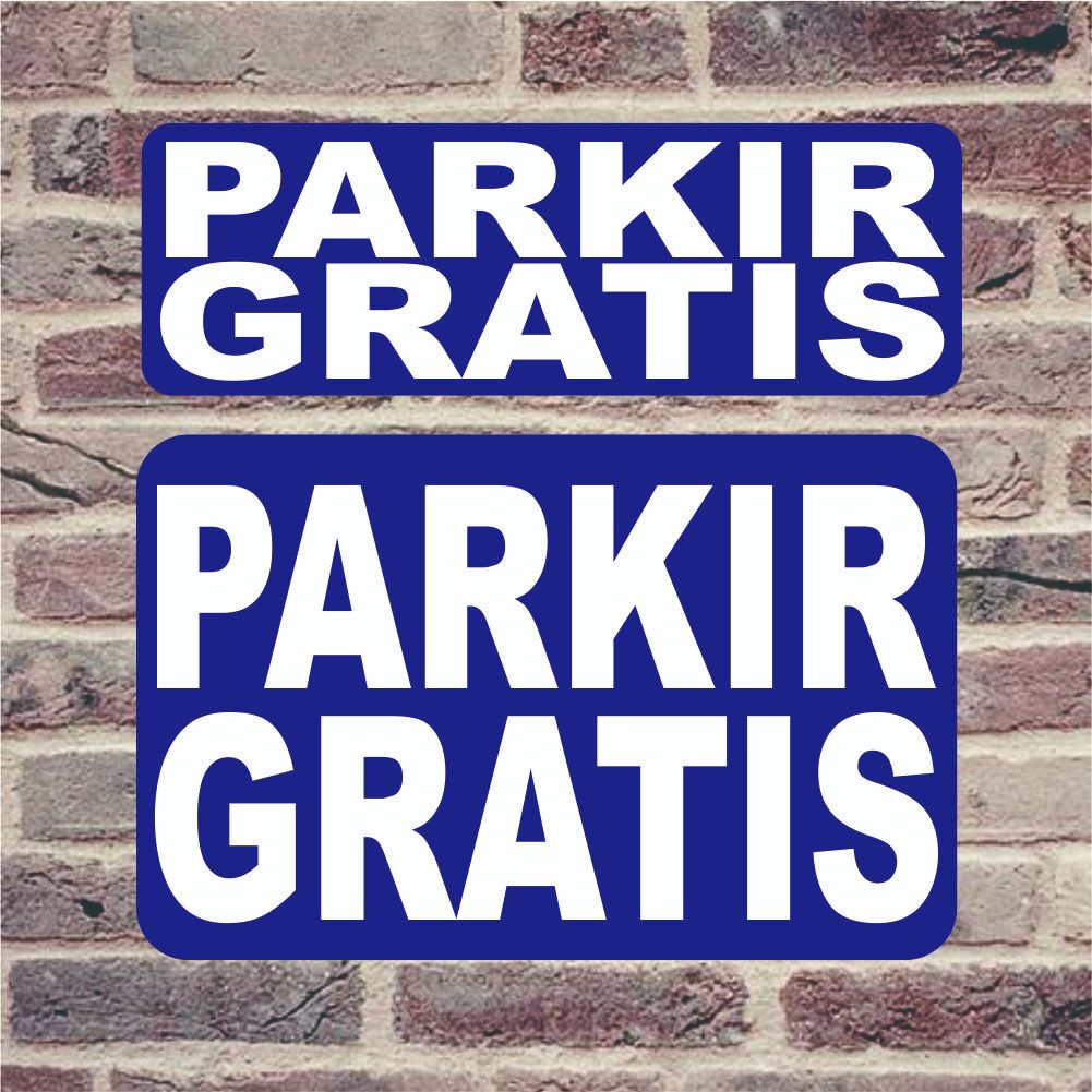 

Sticker Tanda Tulisan Parkir Gratis Stiker Pemberitahuan Bebas Parkir Free Untuk Toko Ruko Kafe