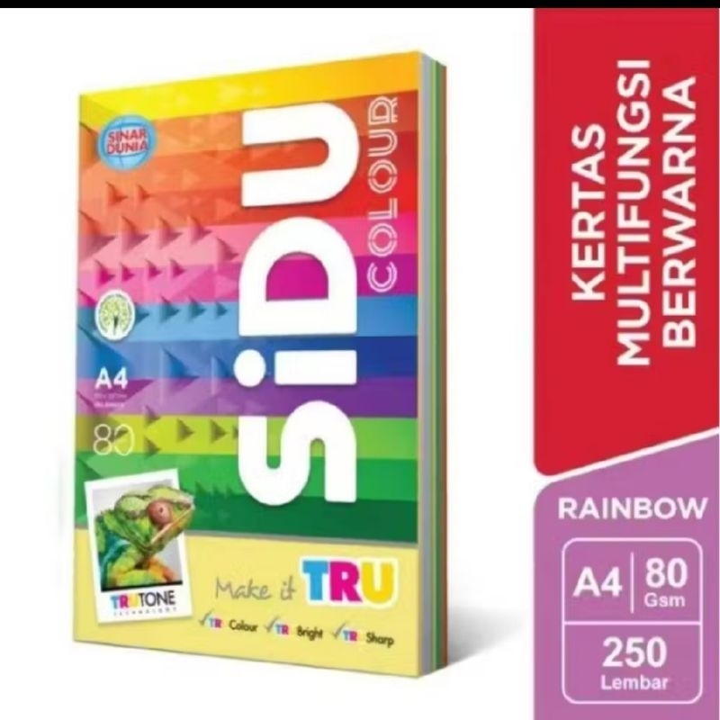 

HVS A4 80 GR SIDU ISI 250 LEMBAR ( 10 WARNA )