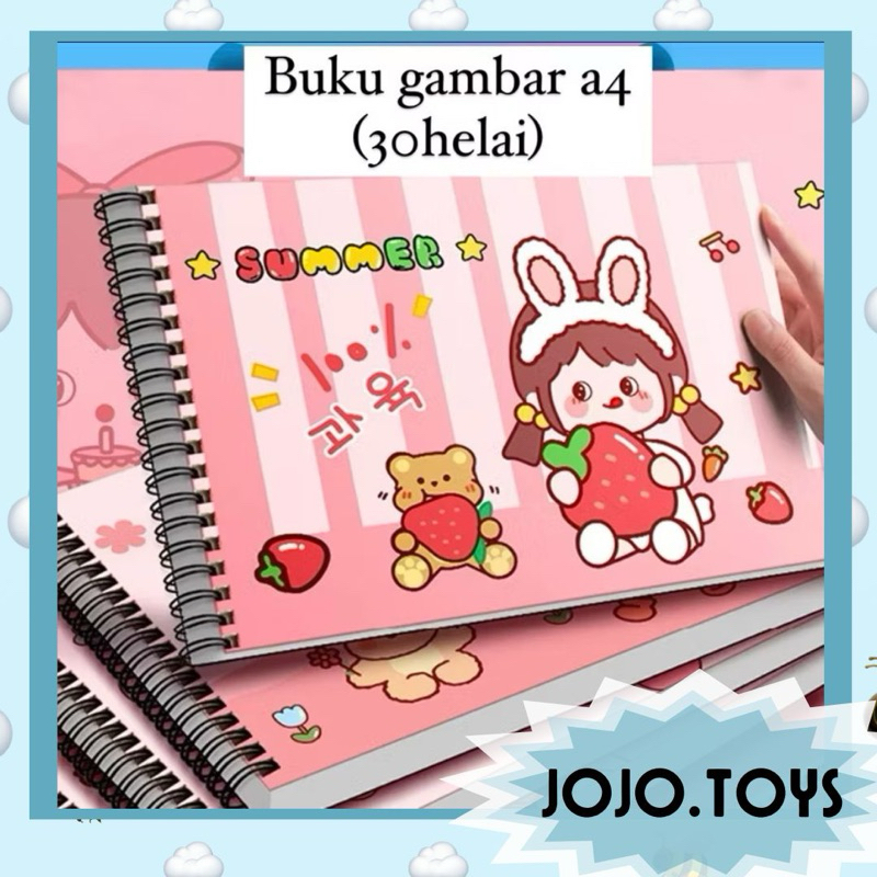 

Free stiker - buku gambar a4 (30helai) - sketchbook 30 lembar - buku gambar anak coloring book drawing book - menggambar