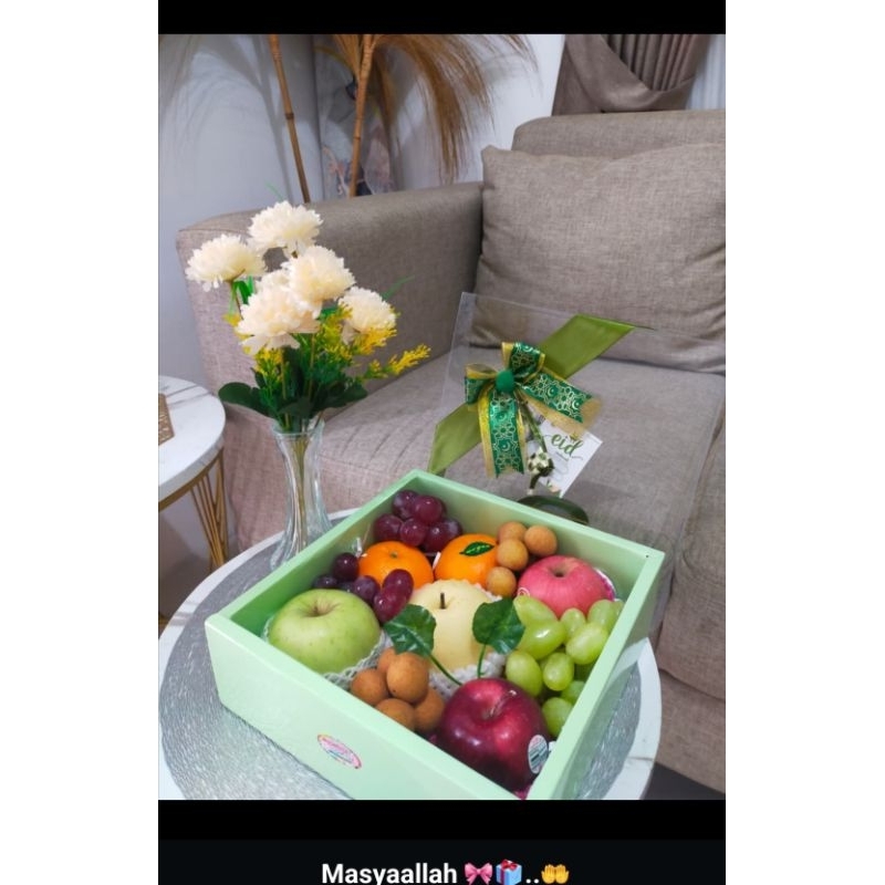 

Hampers buah uk 24x24x8 cm + hiasan IDULFITRI