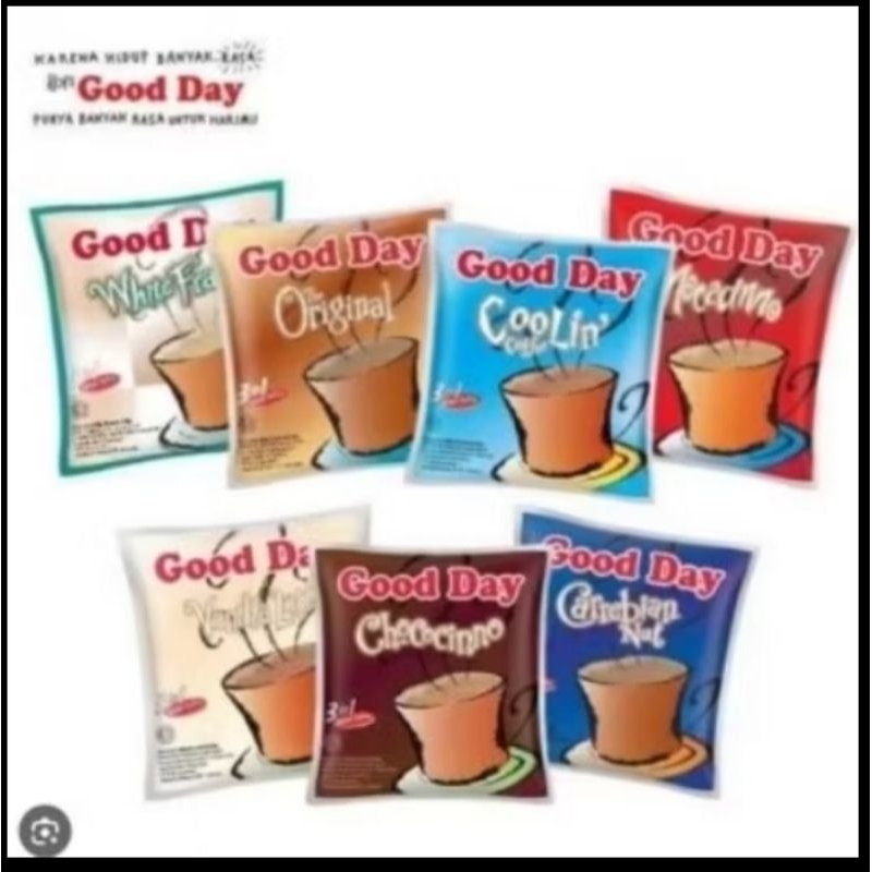 

PROMO { Kopi Good Day all varian 1 renceng 10pcs }