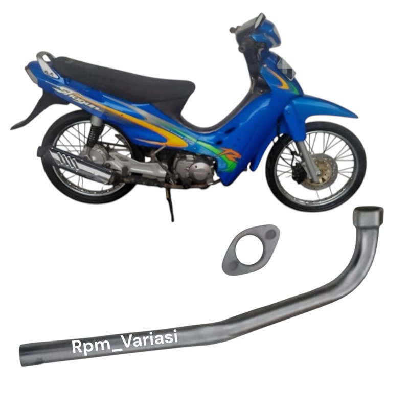 leheran knalpot standart ori suzuki shogun 110 pengganti yang bocor atau keropos