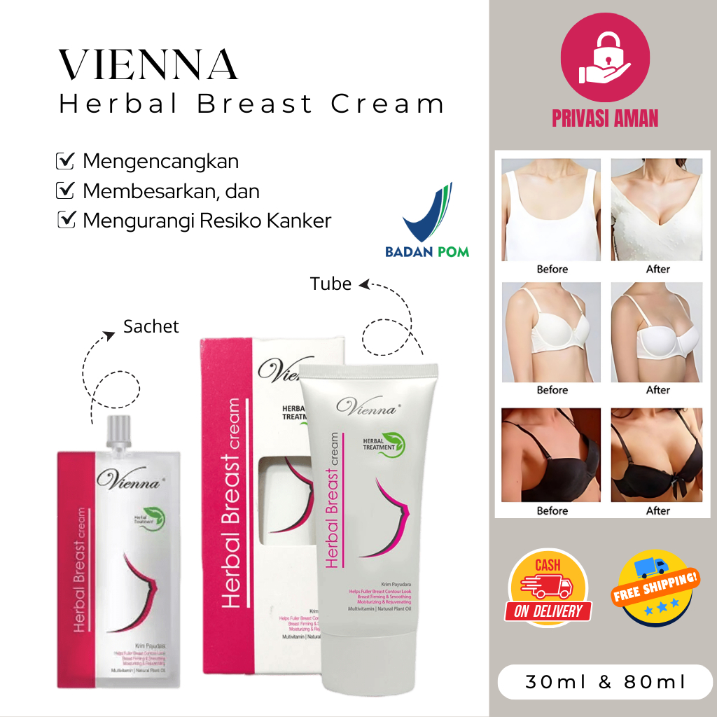 𝗩𝗜𝗘𝗡𝗡𝗔 𝗛𝗲𝗿𝗯𝗮𝗹 𝗕𝗿𝗲𝗮𝘀𝘁 𝗖𝗿𝗲𝗮𝗺 With Pueraria Mirifica Pengencang dan Pembesar Payudara Ampuh Original da