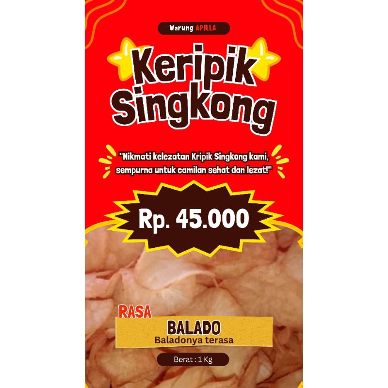 

Kripik Singkong Rasa Balado Berat: 1 Kg