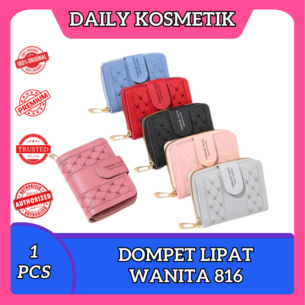 Dompet Resleting Wanita Dompet Forever Youth (816) Dompet Lipat Wanita Kecil Easthetic dompet Murah