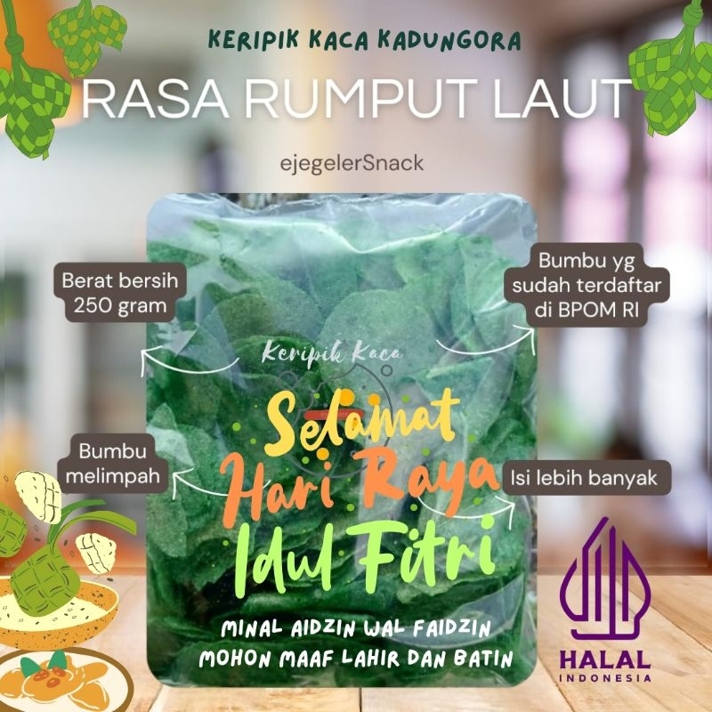 

keripik kaca kirca kripca rasa rumput laut 250 gram