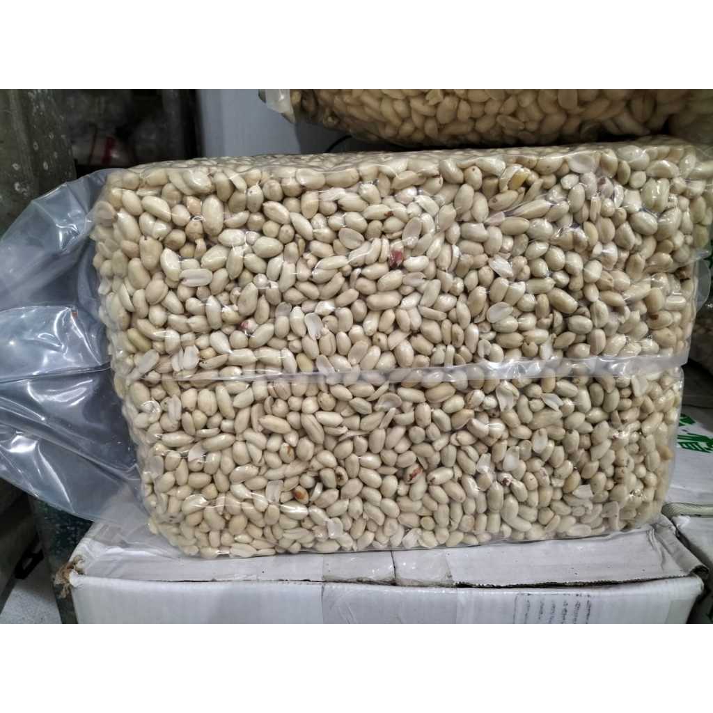 

KACANG TANAH KUPAS MENTAH TERENAK DAN TERMURAH UK 61/71 (KECIL) PER DUS