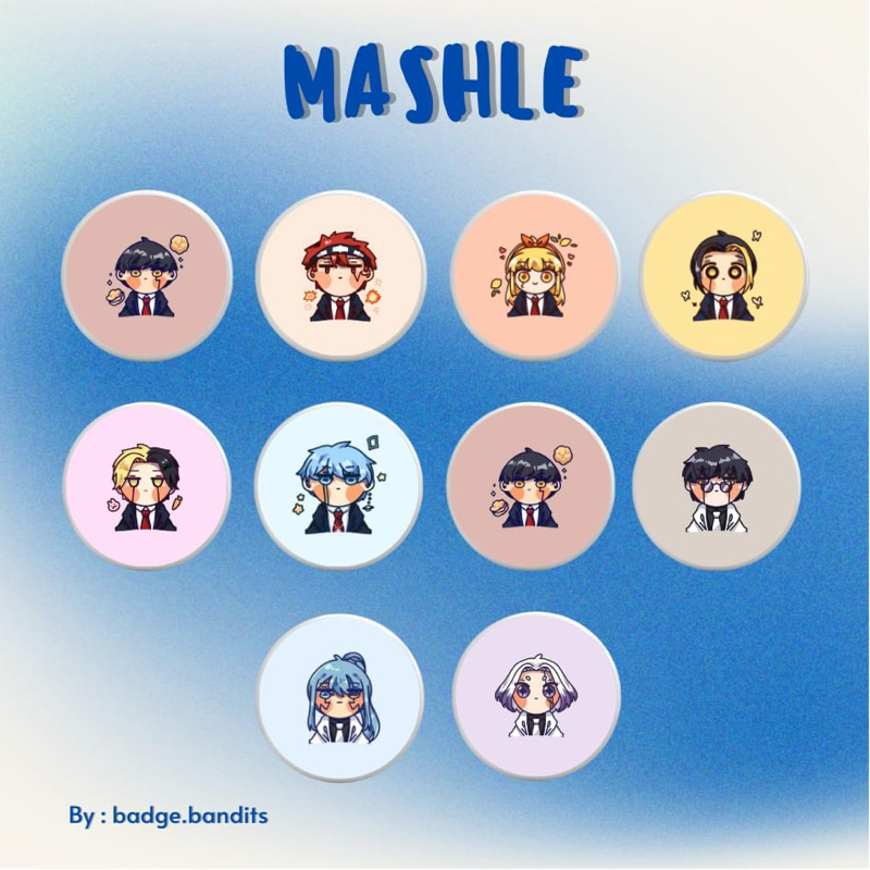[badge.bandits] Pin Bross Peniti 44mm Anime Mashle / Badge 44mm Anime Mashle / Pin Button 44mm Anime