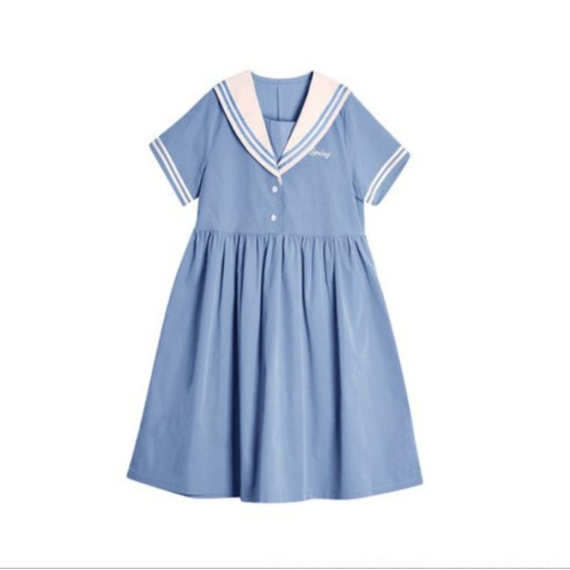 Seifuku baby blue sailor japan Dress premium