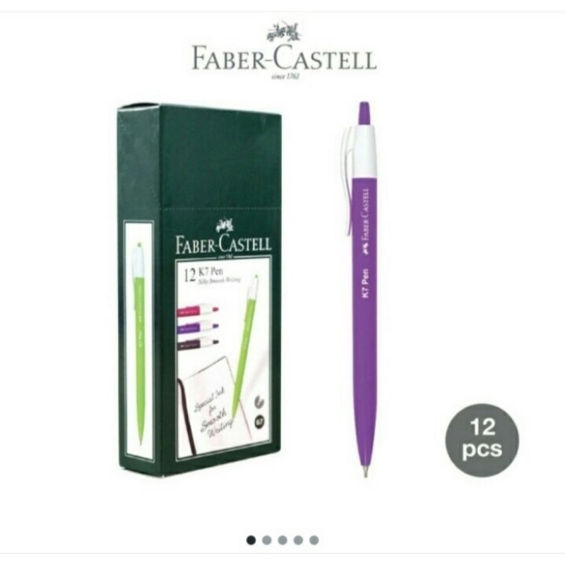 

Faber-Castell Ballpoint Tripen K7 Pen 0.7 ink Black - Doz isi 12 pcs.