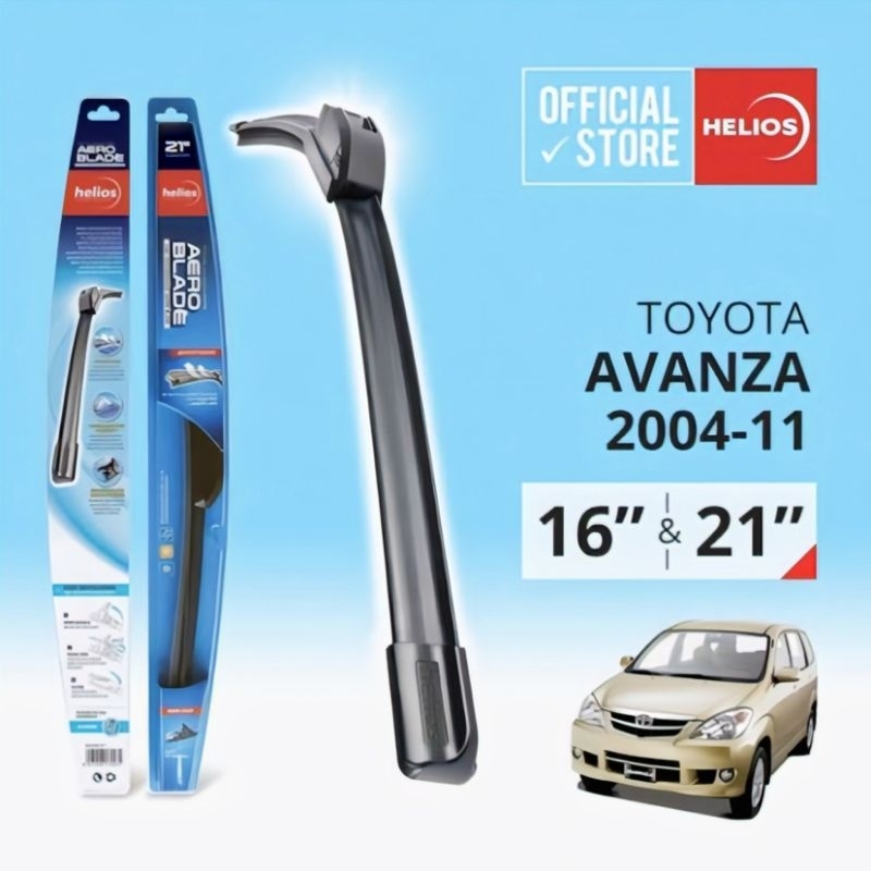Set Helios Wiper Depan Avanza Xenia 2005-2011 / Frameless Wiper Avanza Xenia 2005-2011