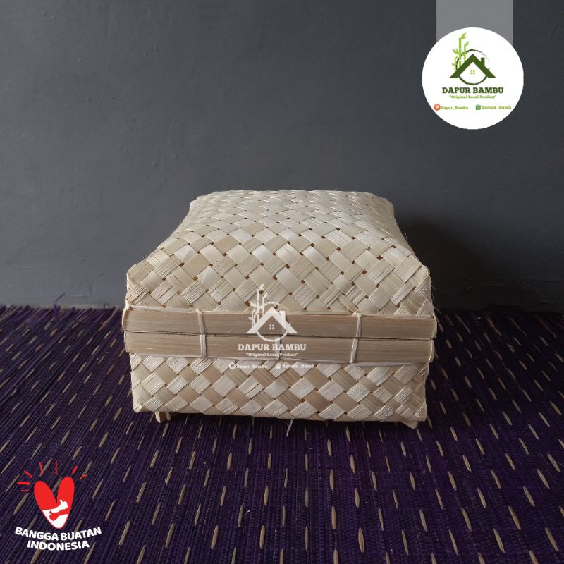 BESEK BAMBU/BESEK SOKASE BAMBU/NASI KOTAK/TEMPAT NASI/UKURAN 25×25