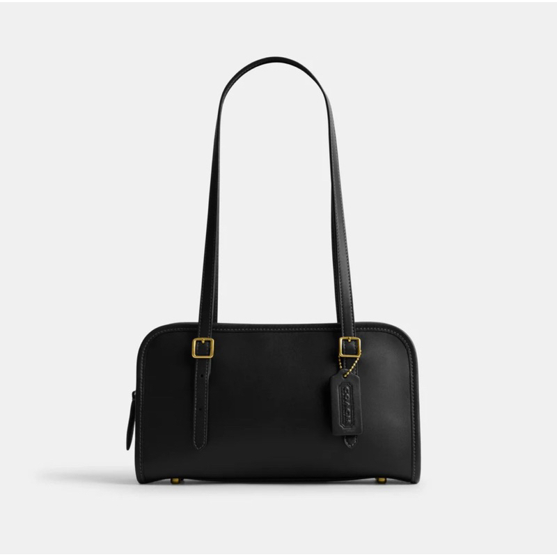 [ORIGINAL 100%] Coach Swing Zip Bag Full Leather - Black
