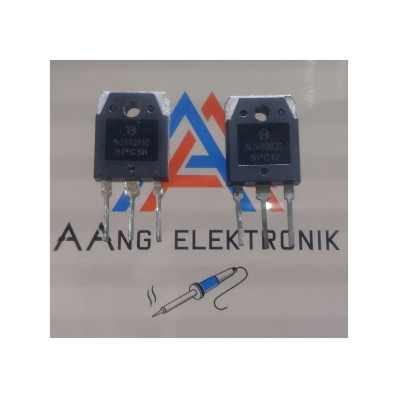 1 set transistor NJW0281G NJW0302G bekas cabutan asli oryginal