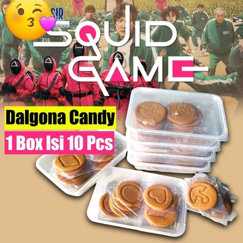 

Candy /Dalgona squid game yg lagi viral 1bok isi 10pcs
