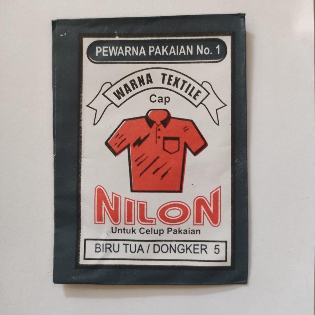 Wenter NILON Biru Tua Warna BIRU DONGKER  Wantex Pewarna Kain Tie Dye Pakaian Textil Permanen Jeans 