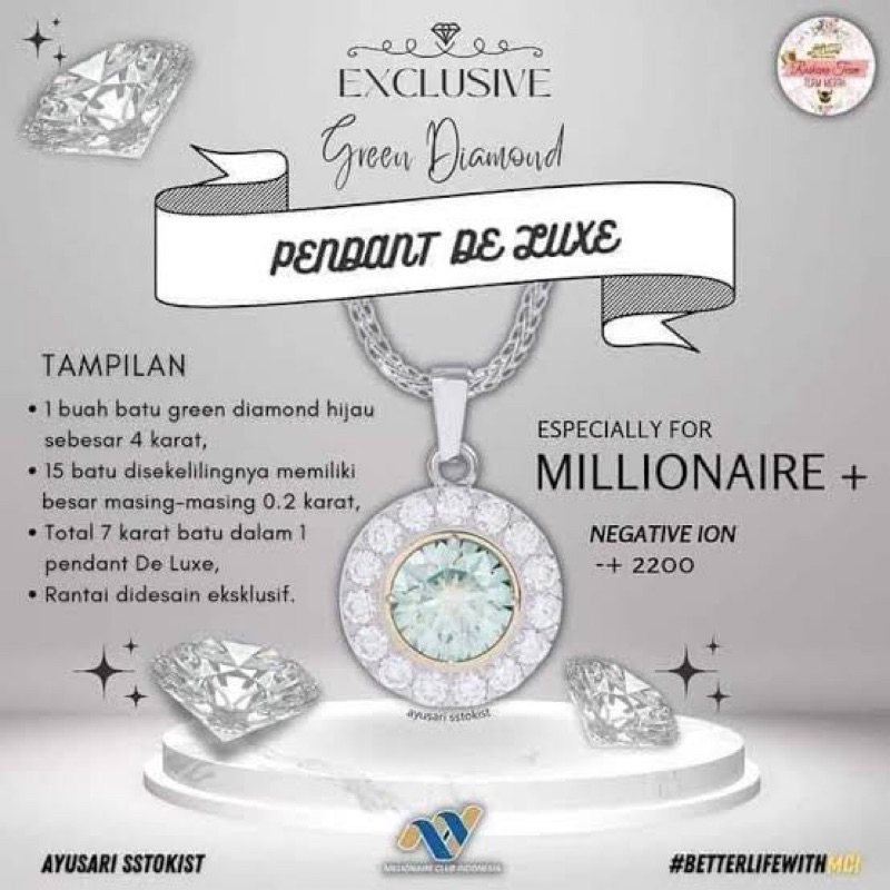 Pendant deluxe berlian mci