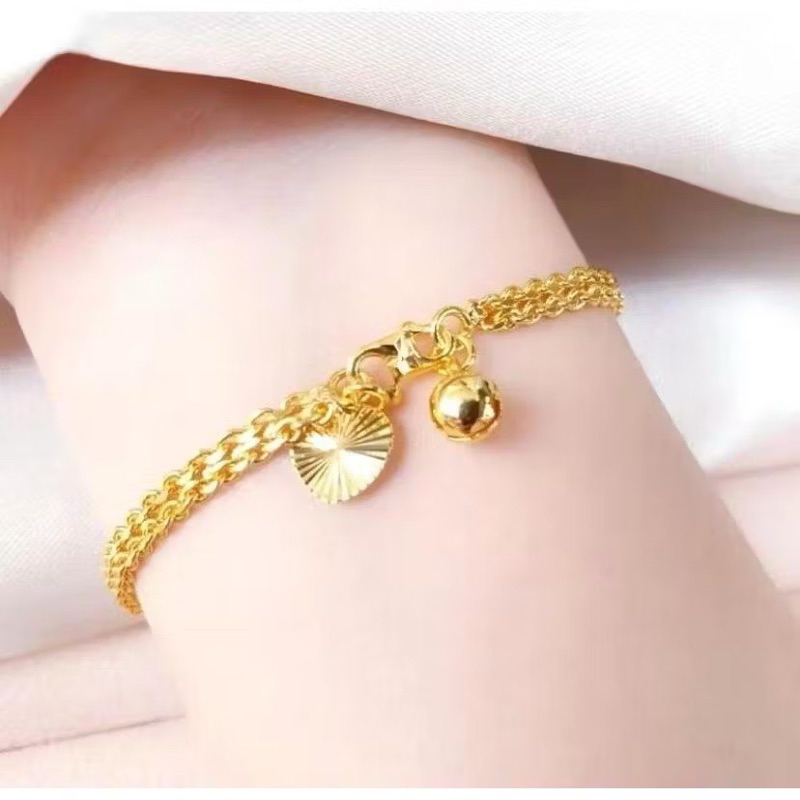 GELANG TIKAR KECIL ANTI KARAT WARNA MAS 24