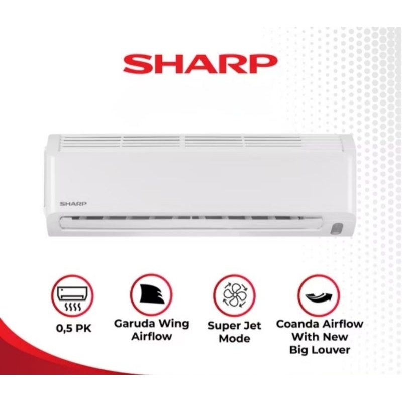 INDOR AC SHARP 1PK ORI BARU HANYA INDOR UNIT SHARP 1PK STANDART