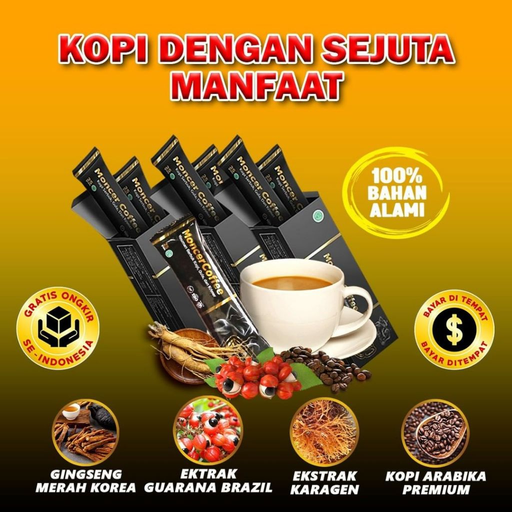 

COD 1 BOX ( isi 8 sachet ) kopi Mo**eer Original Coffee