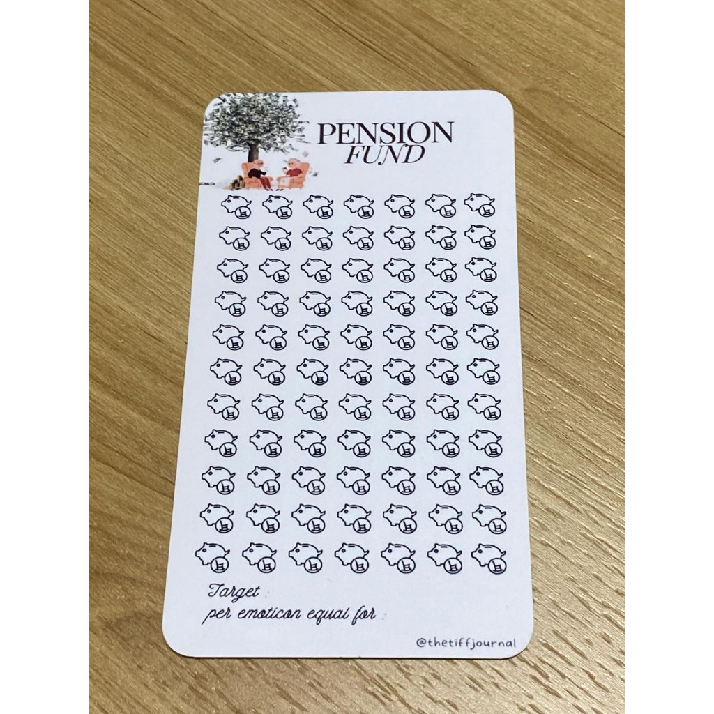 

SAVING CHALLENGE | CASH STUFFING | BUDGETING CARD - PENSION FUND