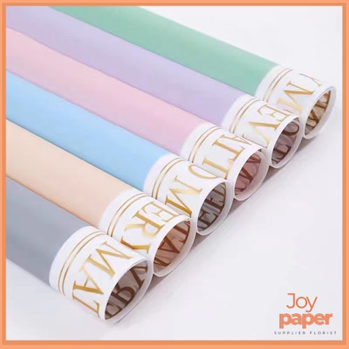 

Kertas Buket Matte Color Edge Waterproof Flower Wrapping Cellophane Paper Bouquet KB6006