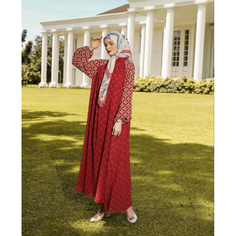 Vivi Zubedi Dress Monogram Raya Series in Red