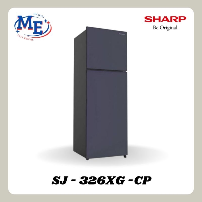 Kulkas sharp 2pintu sj-326xg-cp (256lt)