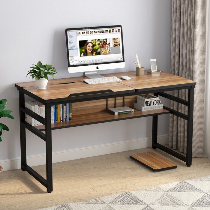 Meja Kerja Kayu Jati Besi Standing Minimalis Bisa Dikirim Ke [ Teluk Wondama ] Meja Kerja Besi Kayu 