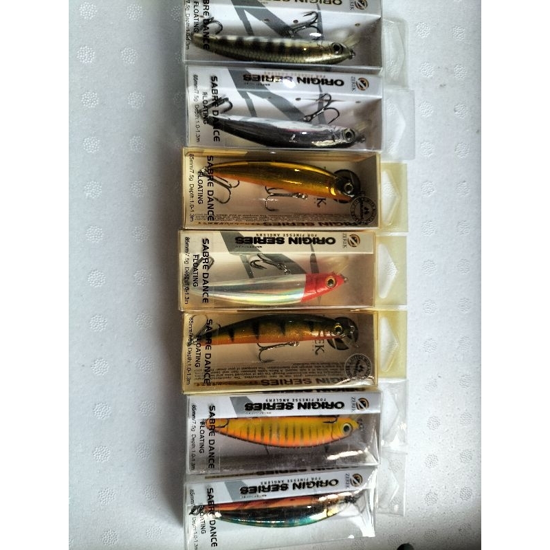 7PCS Lure minnow zerek sabre dance umpan pancing