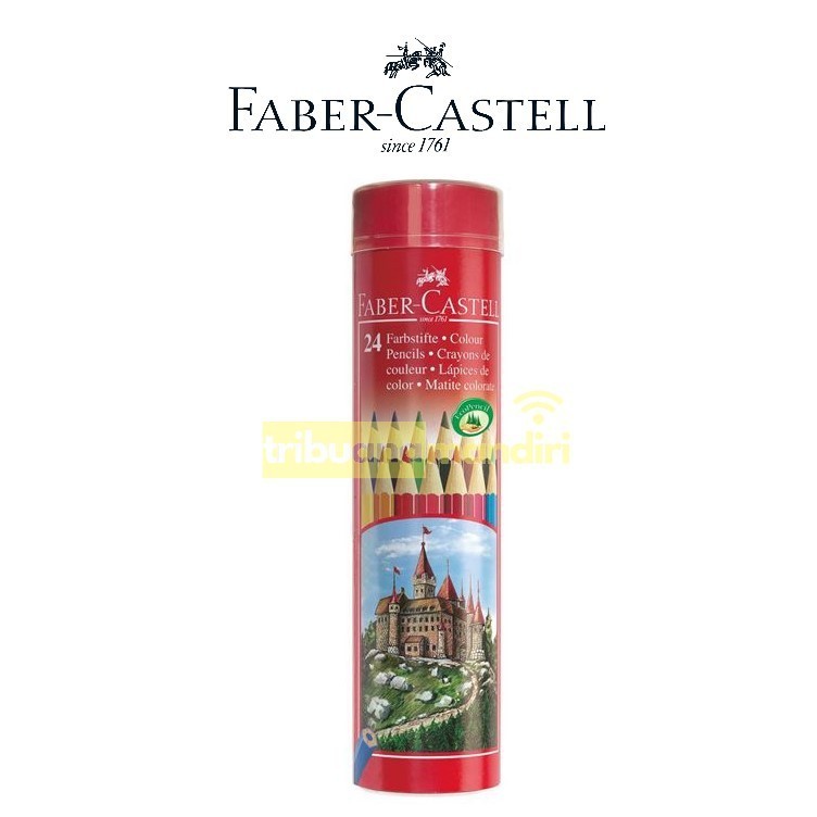 

PENSIL WARNA FABER CASTELL 12 & 24 COLOR KEMASAN TABUNG