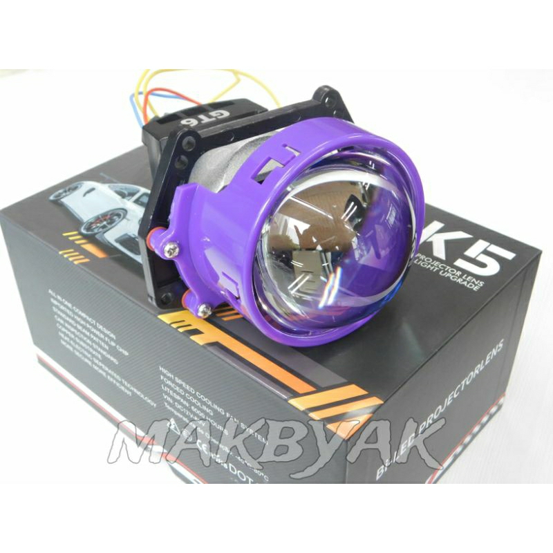 Biled Projector Biled Projie 3 Inch GT6 75 Watt super terang Turbo Flat