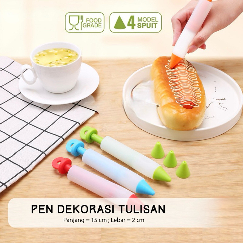Pena Kue Dekorasi Kue Tart Alat Kue Alat Dekorasi Kue Pen Pastry Chocolate Pen Pen Hiasan Kue (80052