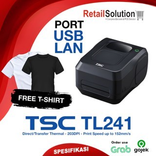 Printer Barcode Transfer Direct Thermal USB LAN 75M 300M - TSC TL241 TL-241