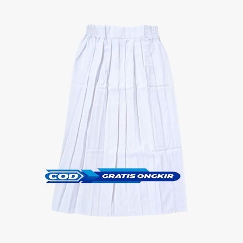 SERAGAM SEKOLAH ROK PUTIH PANJANG SD/I BAWAHAN ANAK PEREMPUAN BAHAN DRILL KEKINIAN