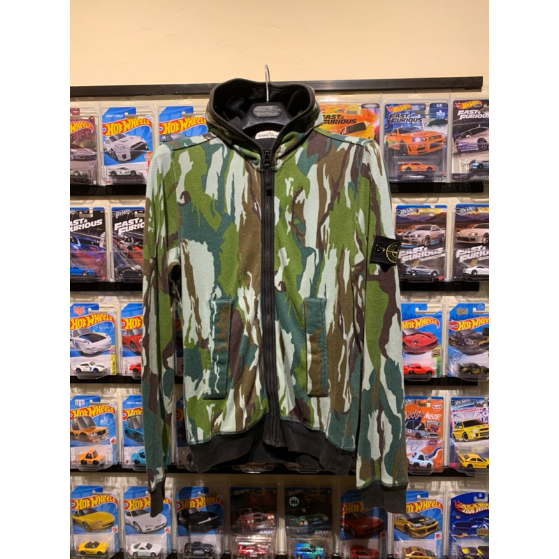 ZIP HOODIE STONE ISLAND FLOWING CAMO