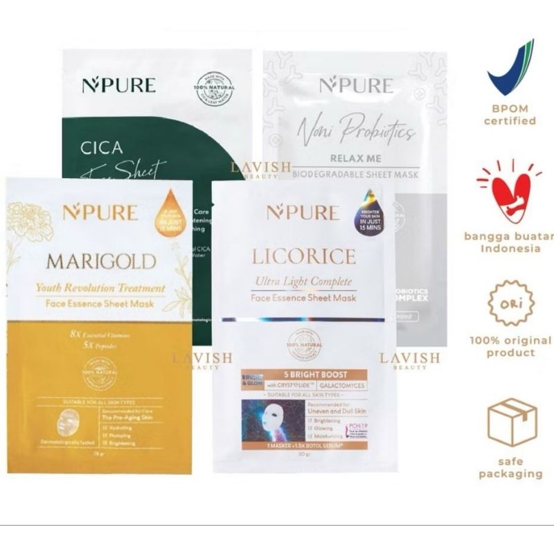 (GROSIR) Npure Sheet Mask All varian