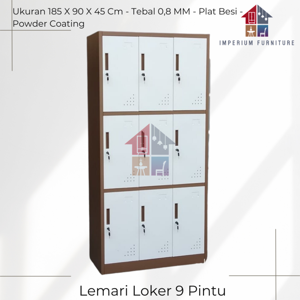 Lemari Loker / Loker Besi / Loker 9 Pintu / Lemari Locker / Locker Besi