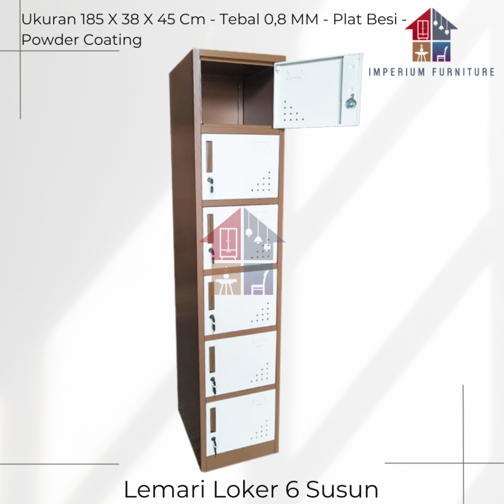 Loker 6 Pintu / Loker Besi 6 Pintu / Loker Besi / Lemari Loker Besi / Lemari Loker Besi 6 Pintu
