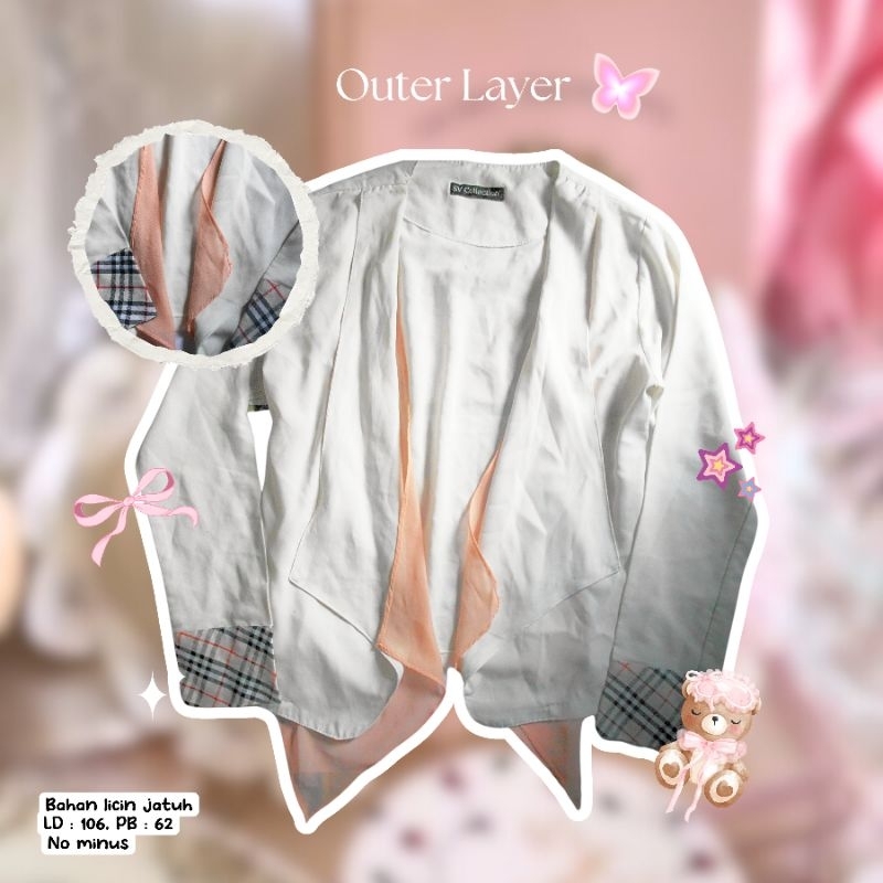 Blazer Outer Putih wanita preloved