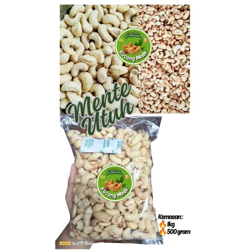 

kacang Mede Utuh/DWS Sulawesi ±1kg/kadang mente utuh Sulawesi