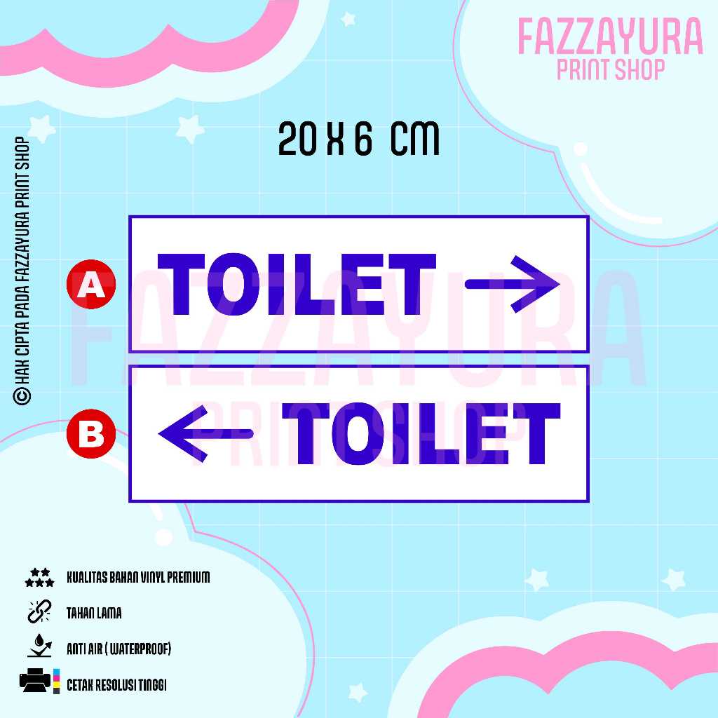 

STICKER ARAH MENUJU TOILET 20 X 6 CM