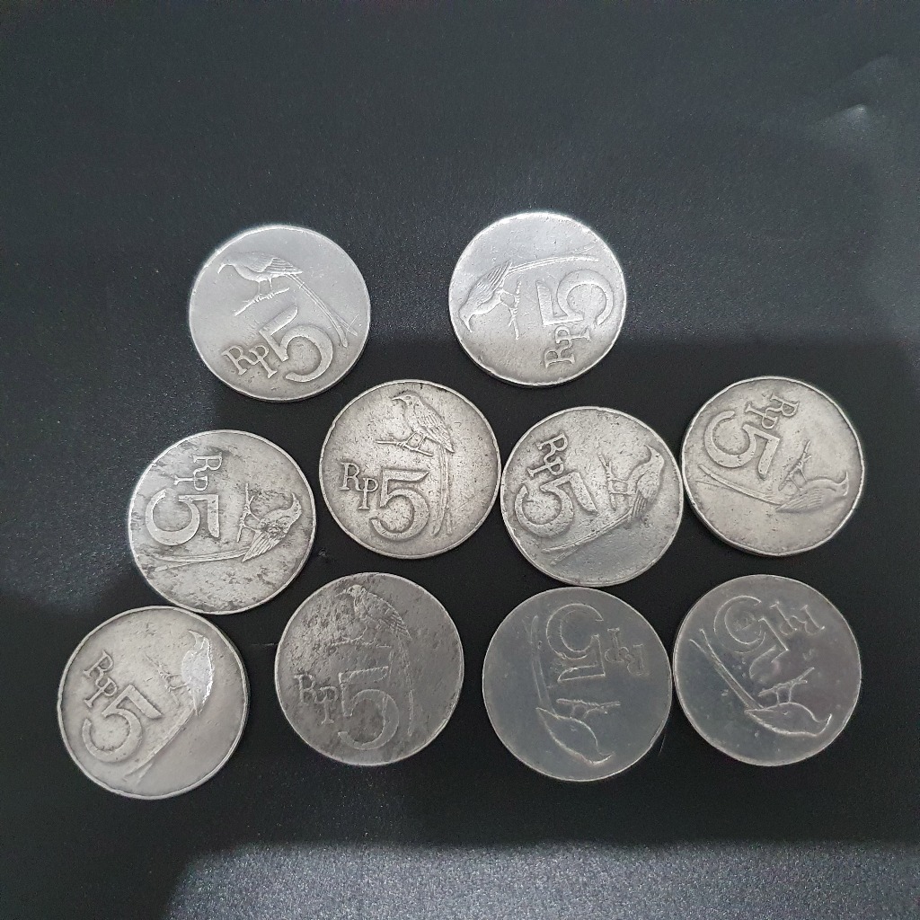 Uang Koin Kuno Indonesia 5 Rupiah Tahun 1970
