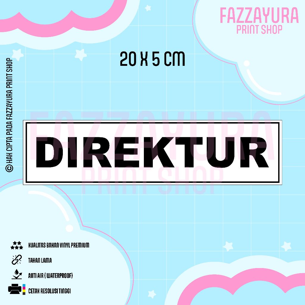 

STICKER DIREKTUR 20 X 5 CM
