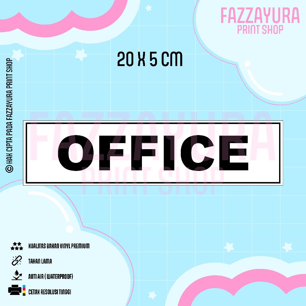 

STICKER OFFICE 20 X 5 CM