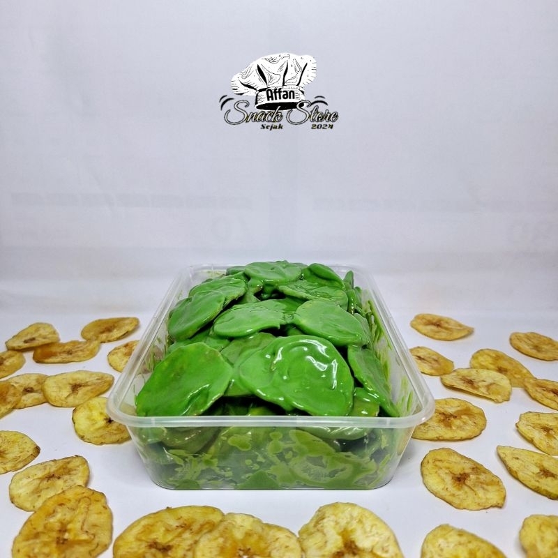 

Keripik Pisang Lumer Rasa Matcha 200 Gram