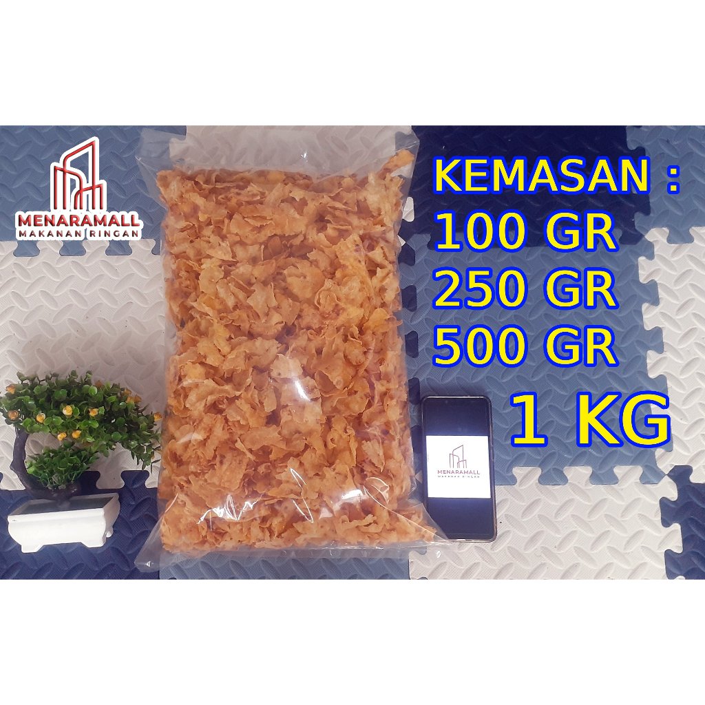 

Emping Jagung Gepeng Asin Gurih/bawang/Pedas Manis kilo an Cap Menara